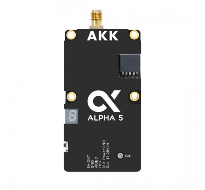 Відеопередавач (VTX) AKK Alpha 5W 5.8GHz 80CH (58G5VTX)