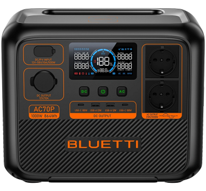 Зарядна станція Bluetti AC70P 864Wh 1000W