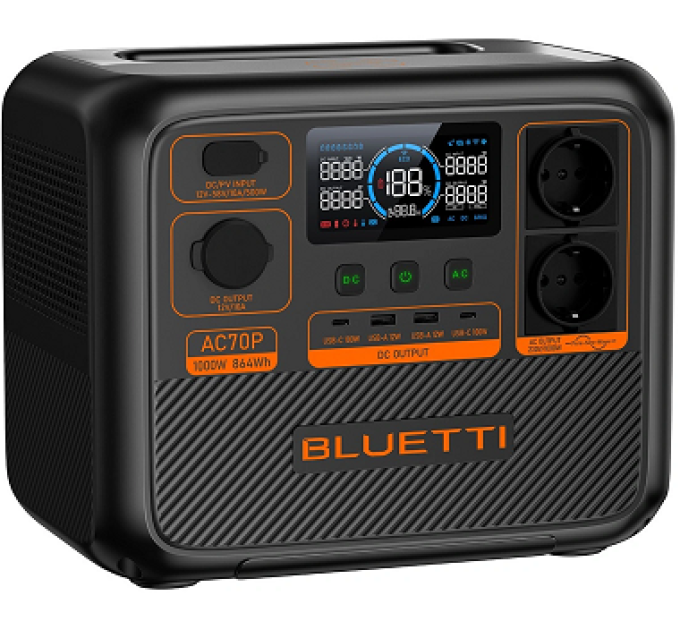 Зарядна станція Bluetti AC70P 864Wh 1000W