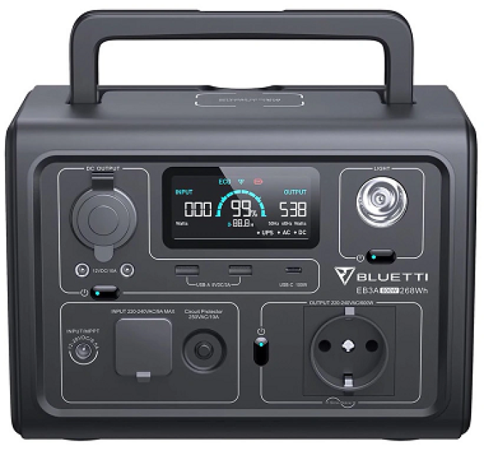 Зарядна станція Bluetti EB3A 268Wh 600W