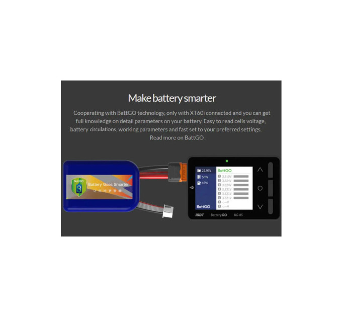 Зарядний пристрій для дрона iSDT BG-8S Battery Meter (HP0015.0013)