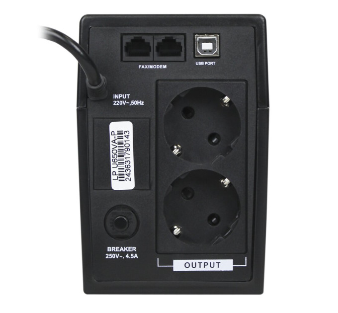 Пристрій безперебійного живлення LogicPower U650VA-P USB (2436)