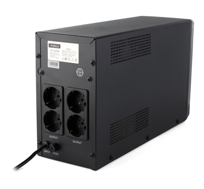 Пристрій безперебійного живлення Vinga LCD 2000VA metall case (VPC-2000M)