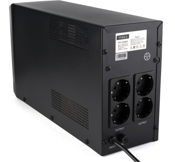 Пристрій безперебійного живлення Vinga LCD 1500VA metal case (VPC-1500M)