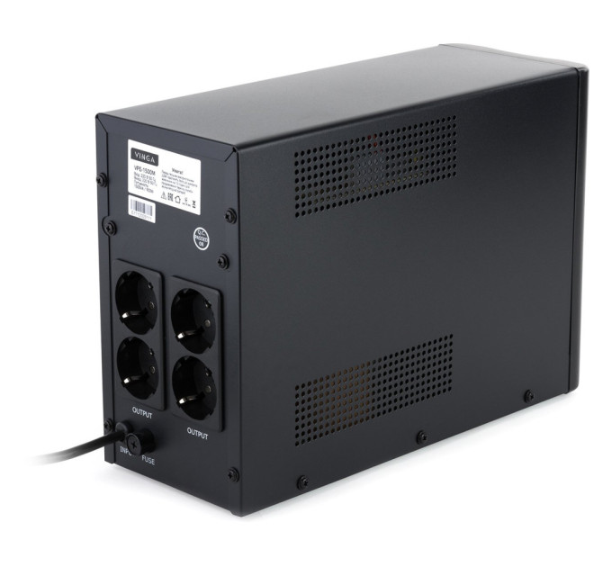 Пристрій безперебійного живлення Vinga LED 1500VA metal case (VPE-1500M)