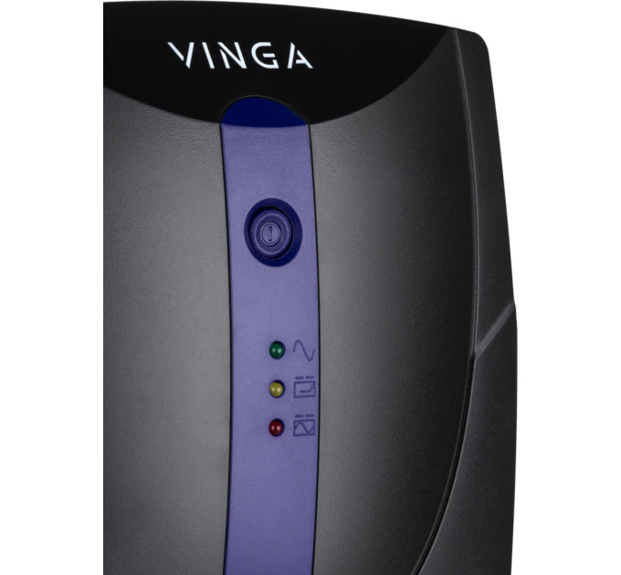 Пристрій безперебійного живлення Vinga LED 800VA plastic case with USB (VPE-800PU)