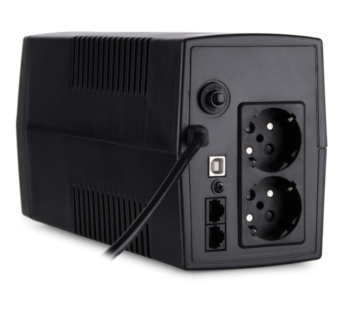 Пристрій безперебійного живлення Vinga LED 800VA plastic case with USB (VPE-800PU)