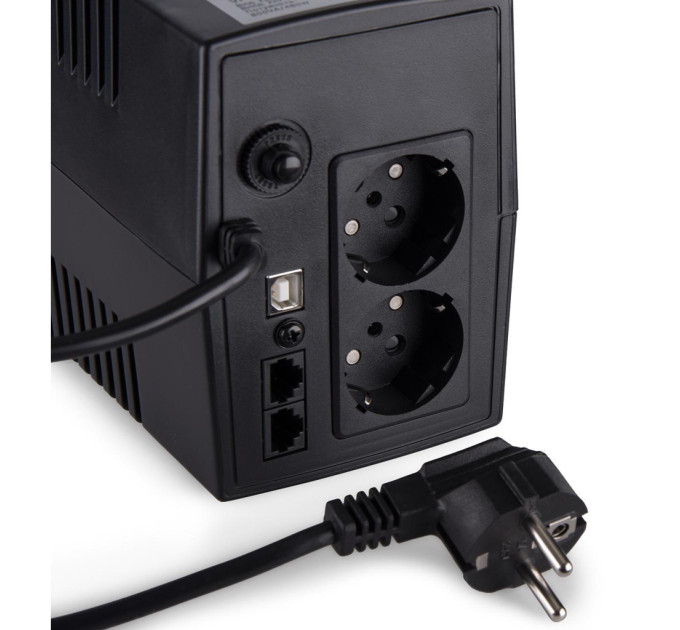 Пристрій безперебійного живлення Vinga LCD 800VA plastic case with USB (VPC-800PU)