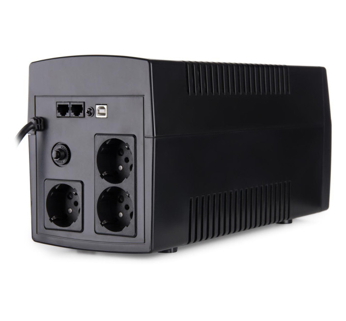 Пристрій безперебійного живлення Vinga LED 1200VA plastic case with USB (VPE-1200PU)