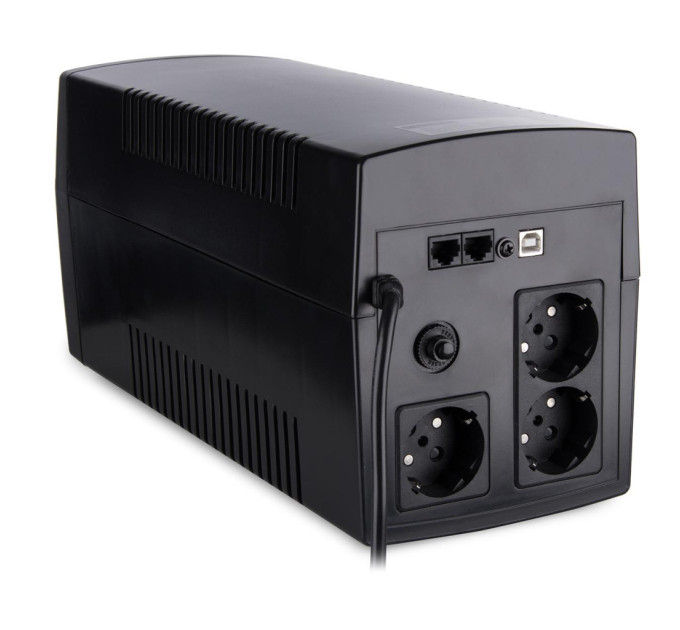 Пристрій безперебійного живлення Vinga LED 1200VA plastic case with USB (VPE-1200PU)