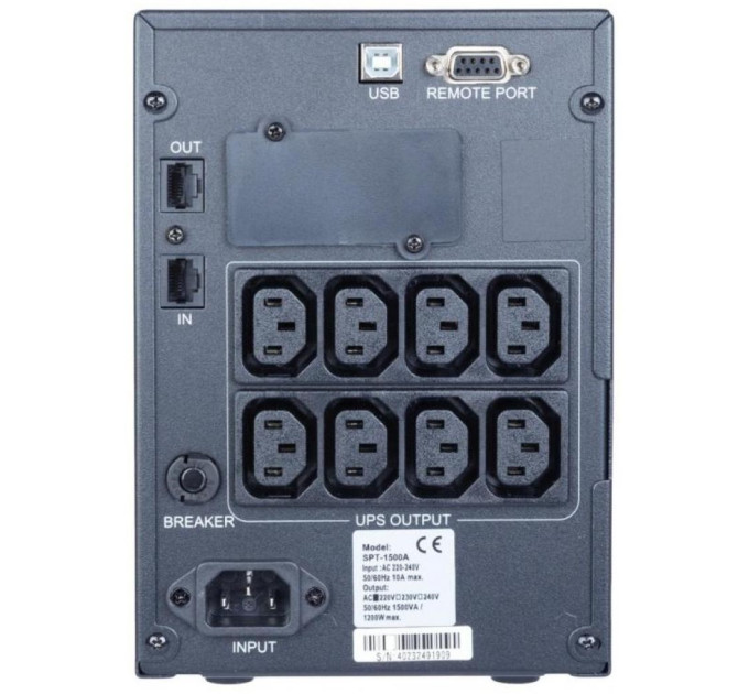 Пристрій безперебійного живлення Powercom SPT-1500-II LCD Powercom (SPT.1500.II.LCD)