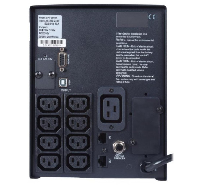 Пристрій безперебійного живлення Powercom SPT-3000-II LCD Powercom (SPT.3000.II.LCD)