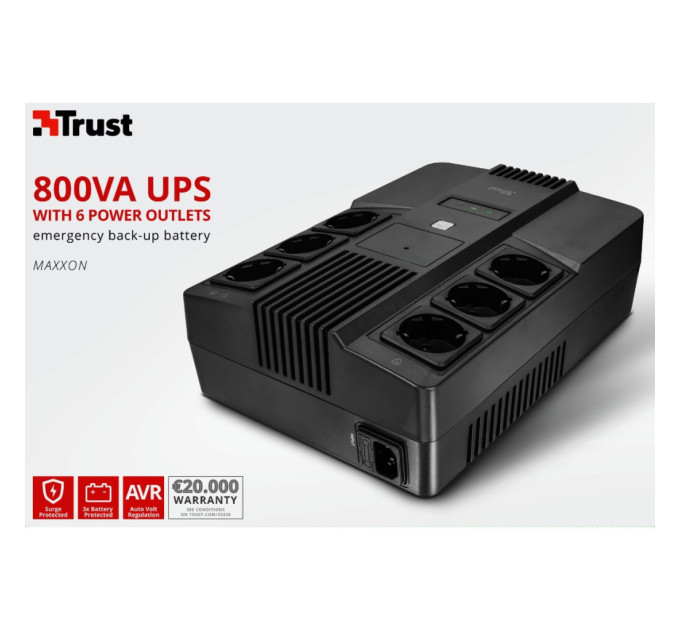 Пристрій безперебійного живлення Trust Maxxon 800VA UPS (23326_TRUST)