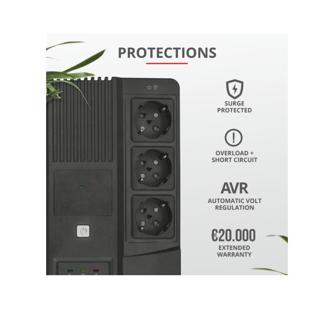 Пристрій безперебійного живлення Trust Maxxon 800VA UPS (23326_TRUST)