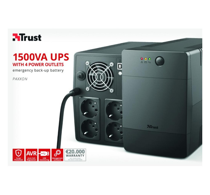 Пристрій безперебійного живлення Trust Paxxon 1500VA (23505_TRUST)