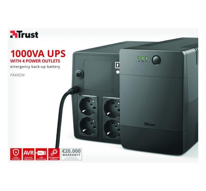 Пристрій безперебійного живлення Trust Paxxon 1000VA UPS 4 Outlets (23504_TRUST)