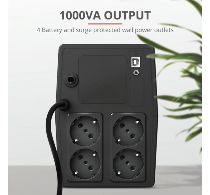 Пристрій безперебійного живлення Trust Paxxon 1000VA UPS 4 Outlets (23504_TRUST)