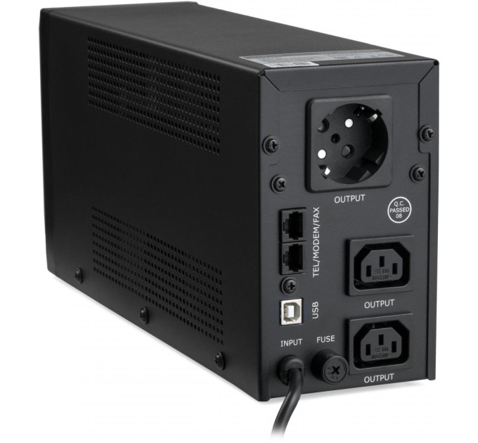 Пристрій безперебійного живлення Vinga LED 650VA metal case with USB (VPE-650PRMU)