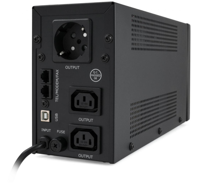 Пристрій безперебійного живлення Vinga LED 650VA metal case with USB (VPE-650PRMU)