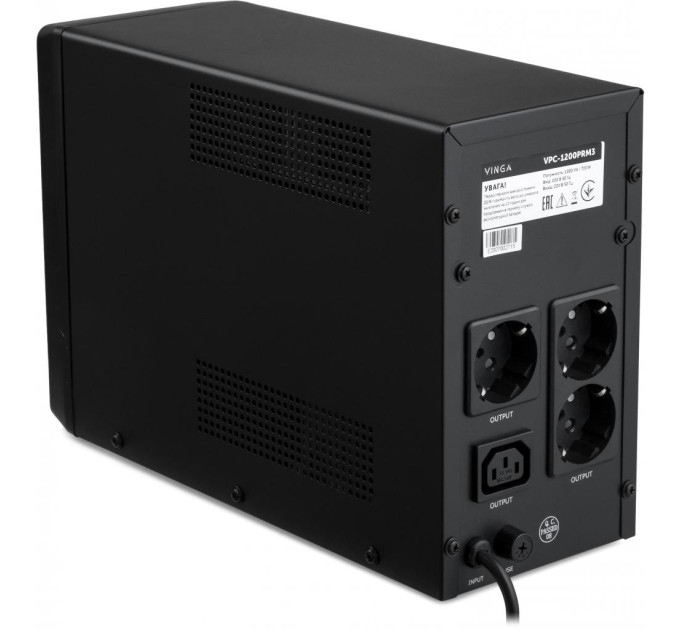 Пристрій безперебійного живлення Vinga LED 1200VA ( VPC-1200PRM3 ) (VPC-1200PRM3)