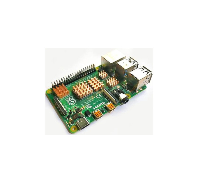 Додаткове обладнання для Мікро ПК Raspberry Pi комплект радіаторів для Raspberry Pi 4, мідь, 5 шт (RA603)