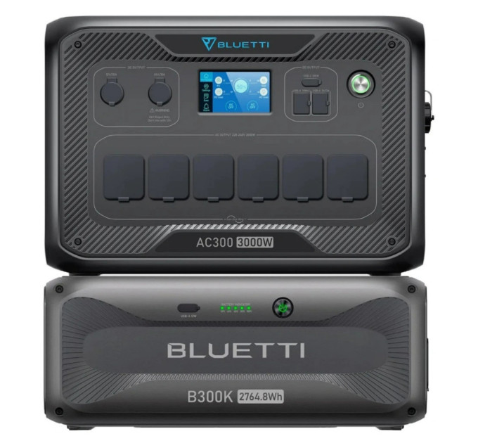 Зарядна станція BLUETTI PowerOak AC300 3000W + B300K 2764.8Wh (AC300+B300K)
