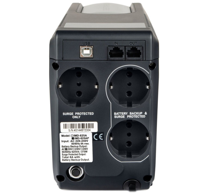 Пристрій безперебійного живлення Powercom IMD-625AP LCD (IMD-625AP LCD Schuko)