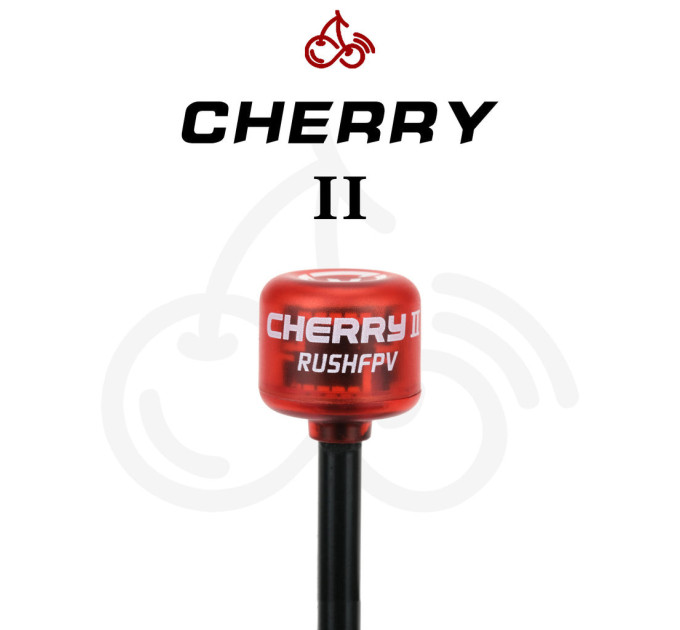 Антена для дрона RushFPV Cherry II MMCX-JW90 RHCP Transparent Red (DC11R)
