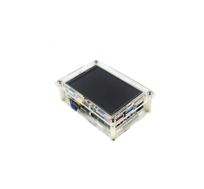 Корпус для Мікро ПК Raspberry Pi для PI4 прозорий (Acrylic, for 3.5 inch LCD) (RA575)