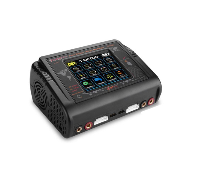 Зарядний пристрій для дрона HTRC T400 pro Duo Lipo Charger Battery Discharger 2Channel AC 150 (HT-T400PRO/HP9915.0284)