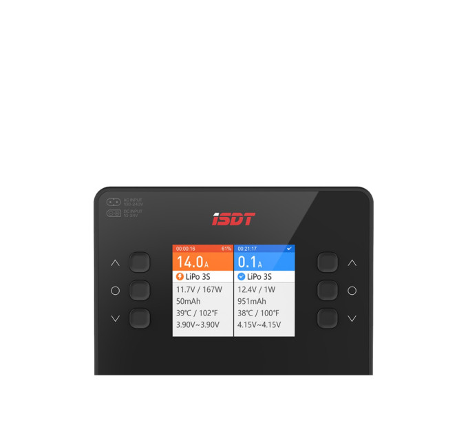 Зарядний пристрій для дрона iSDT K2 Air Bluetooth, AC/DC 200W/500Wx2 20A (HP0015.K2A)