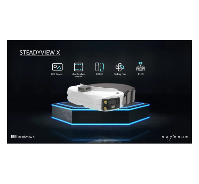 Відеоприймач (VRX) Skyzone SteadyView X 5-5.8GHz 56CH L, X Band (STVX5G)