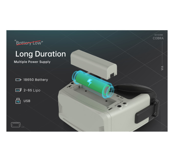 Окуляри FPV Skyzone Cobra X V4 Diversity DVR 5.8GHz 56CH L,X Band (COBRAX5G)