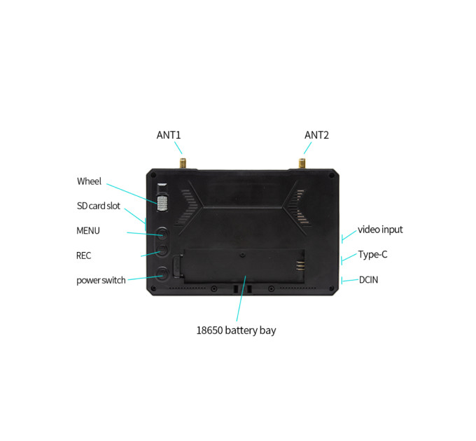 Монітор FPV Skyzone M5 DVR 5.8GHz 56CH L,X Band (M5F 5G)