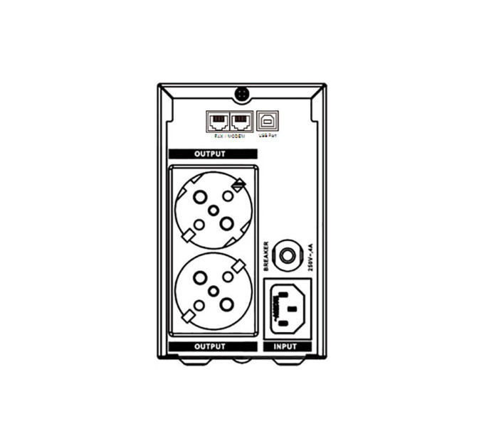 Пристрій безперебійного живлення Marsriva MR-UF800L 480W LCD (MR-UF800L)