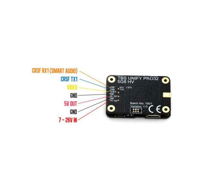 Відеопередавач (VTX) TBS Unify Pro32 HV 2W 5.8GHz Wide Band Bulk (Unify Pro32 HV 2W 4.9GHz Wide Band Bulk)