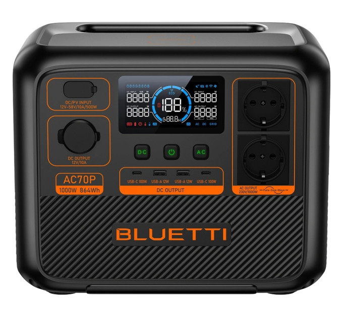 Зарядна станція BLUETTI AC70P 1000W (AC70P)