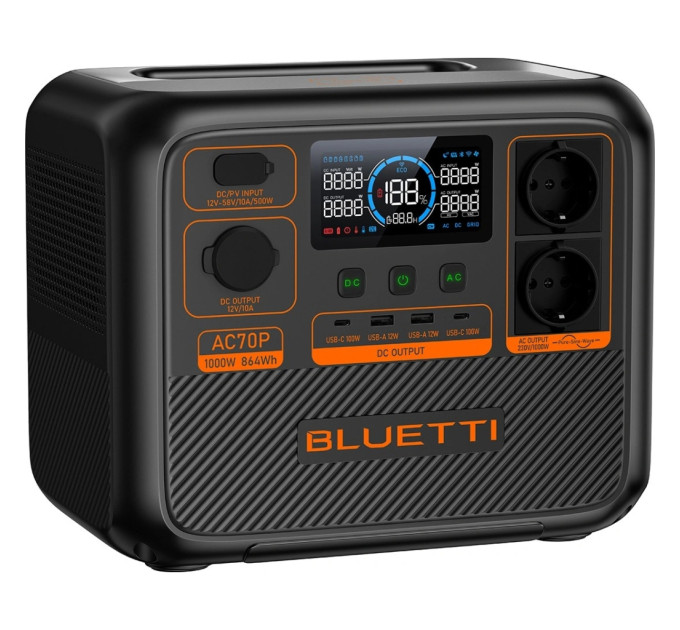 Зарядна станція BLUETTI AC70P 1000W (AC70P)
