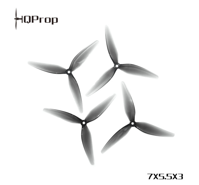 Пропелер для дрона HQProp 7X5.5X3 2CW+2CCW Grey (7X5.5X3GR-PC)