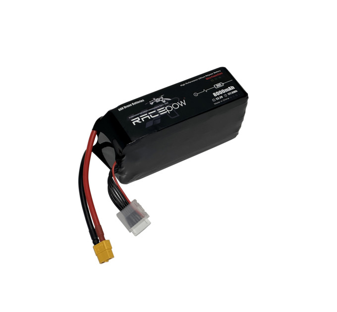 Акумуляторний блок RacePow Lipo 6s 8000mAh 80C XT60 (8000mAh-6s-80C)