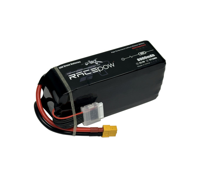 Акумуляторний блок RacePow Lipo 6s 8000mAh 80C XT60 (8000mAh-6s-80C)
