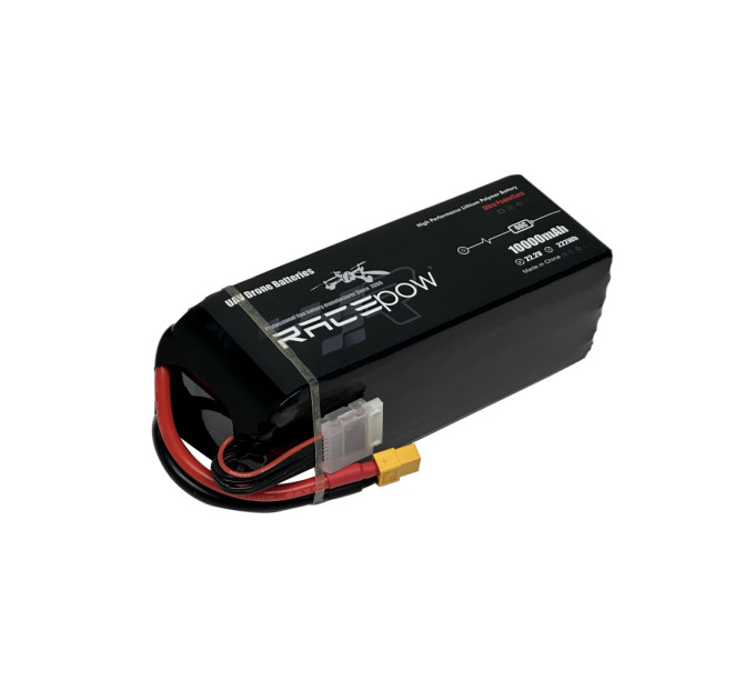 Акумулятор для дрона RacePow Lipo 6s 10000mAh 60C XT60 (10000mAh-6s-60C)