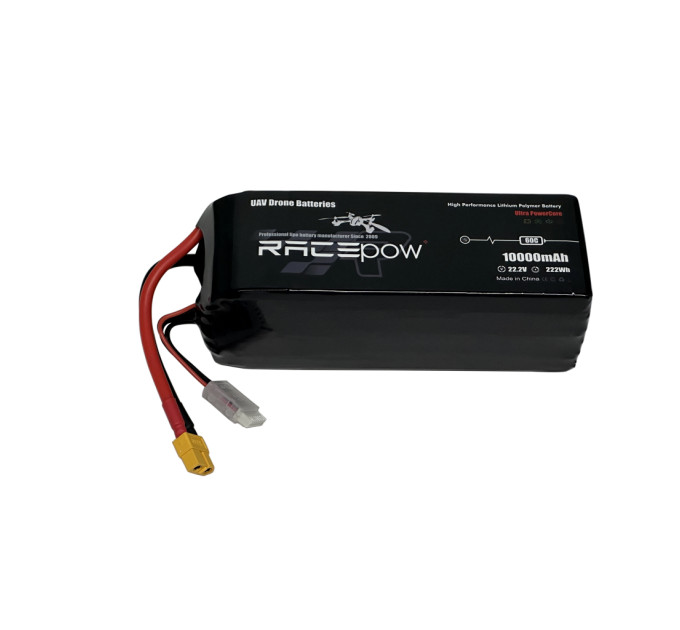Акумулятор для дрона RacePow Lipo 6s 10000mAh 60C XT60 (10000mAh-6s-60C)