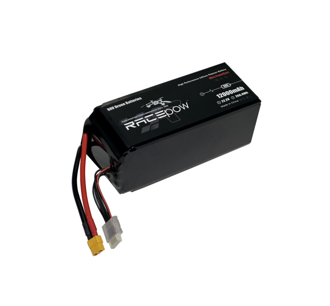 Акумуляторний блок RacePow Lipo 6s 12000mAh 60C XT60 (12000mAh-6s-60C)