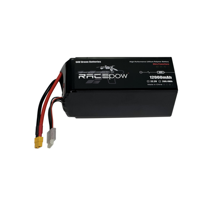Акумуляторний блок RacePow Lipo 6s 12000mAh 60C XT60 (12000mAh-6s-60C)