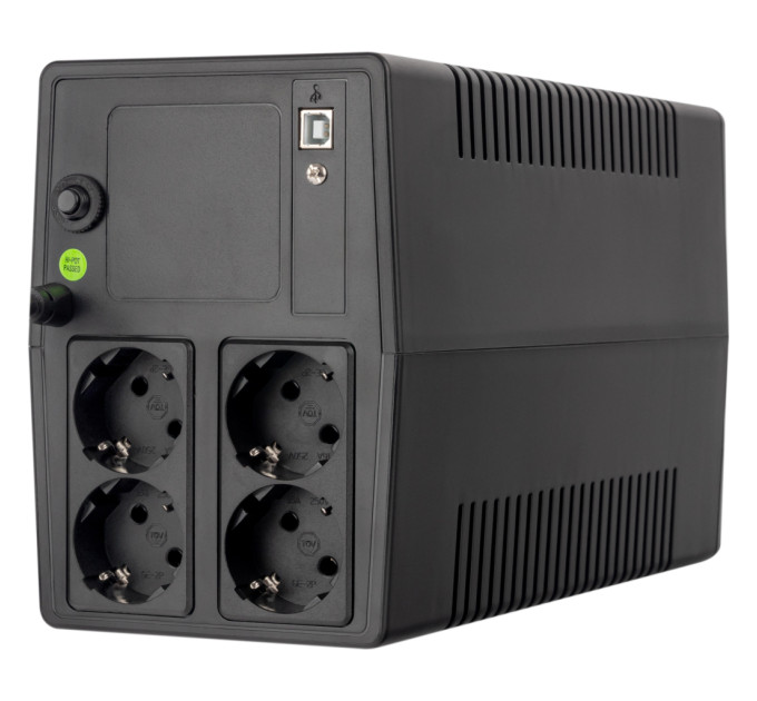 Пристрій безперебійного живлення Prologix 1000VA 600W USB (PLPU1000VA4LED)