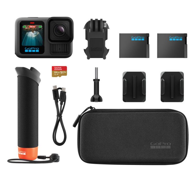 Екшн-камера GoPro HERO13 Black + Enduro + SD Card + Handler Floating (CHDRB-131-RW)