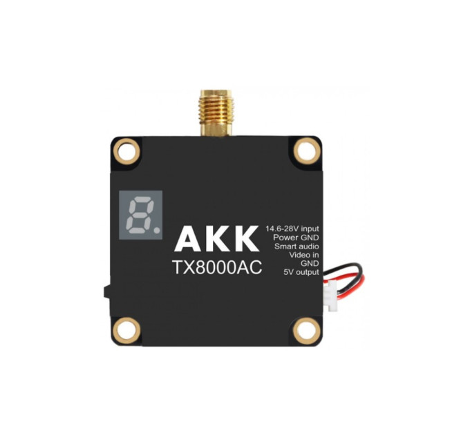 Відеопередавач (VTX) AKK Ultra Long Range 8W 4.9G-6G 96CH (TX8000AC)