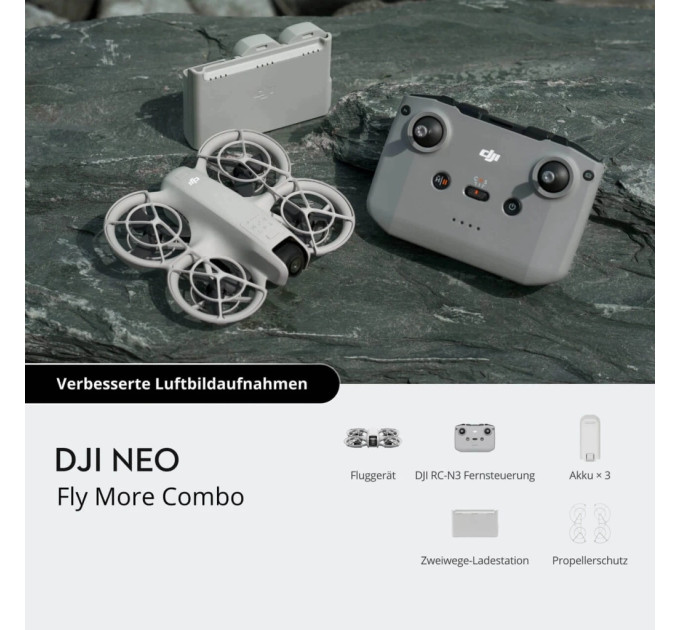 Квадрокоптер DJI Neo Fly More Combo (DJI RC-N3) пульт без дисплея (CP.FP.00000185.01)