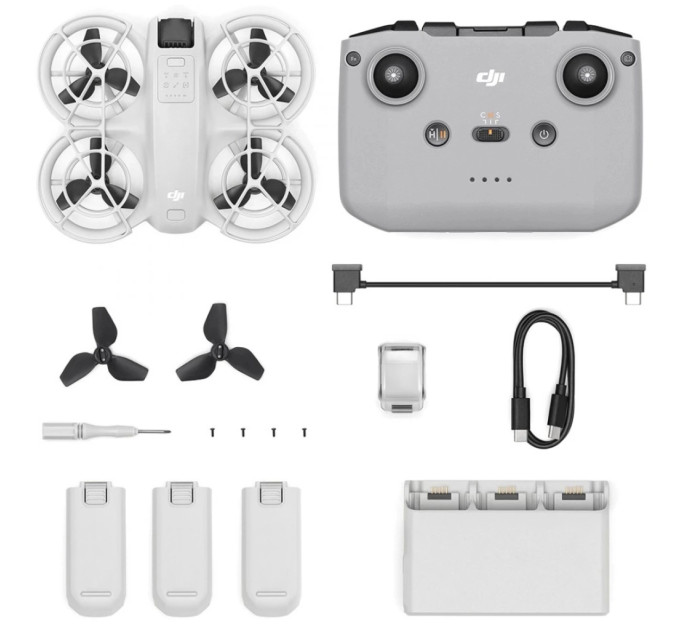 Квадрокоптер DJI Neo Fly More Combo (DJI RC-N3) пульт без дисплея (CP.FP.00000185.01)